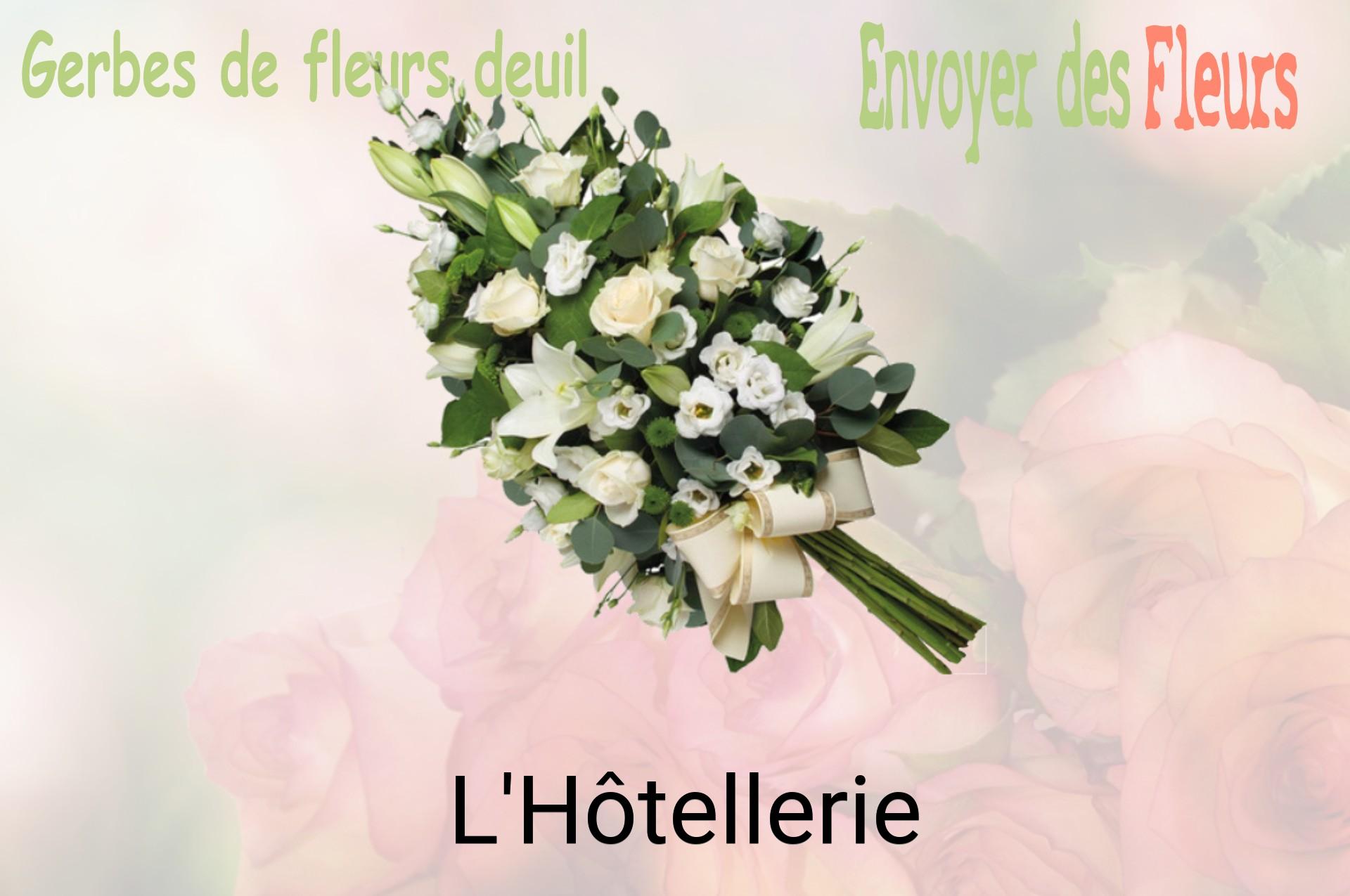 Gerbe de fleurs de deuil livrée à L'Hôtellerie